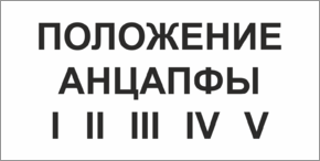 Табличка положение анцапфы